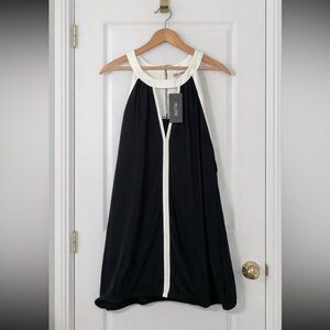 City Chic Contrast Peek A Boo Sleeveless Tank Blouse NWT - Small (16)